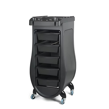 Pilot Trolley MA-3201A – Professional Salon Storage Cart with Metal Frame & 5 PVC Drawers